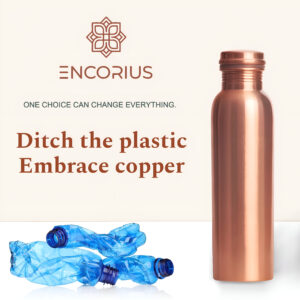 Encorius Pure Copper Water Bottle for Drinking with Jute Carry Bag – Smooth Finish, Leak Proof Lid Handcrafted Ayurvedic Copper Vessel 32 oz Extra Large for Staying Hydrated, Enjoying Health Benefits. - Image 7